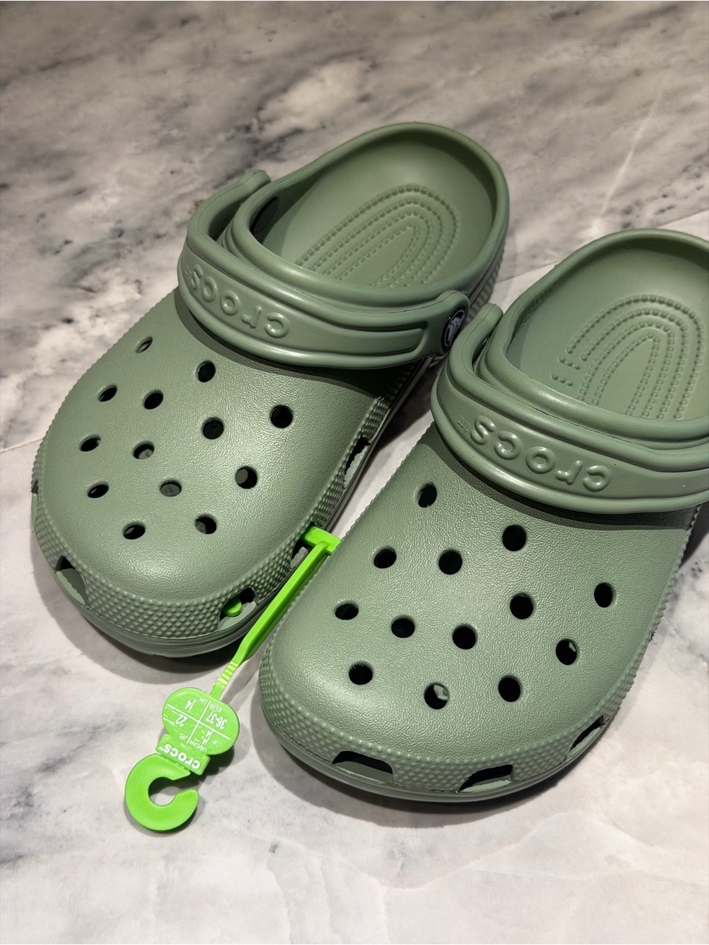 CROCS Kids Classic Clog in Sage Green